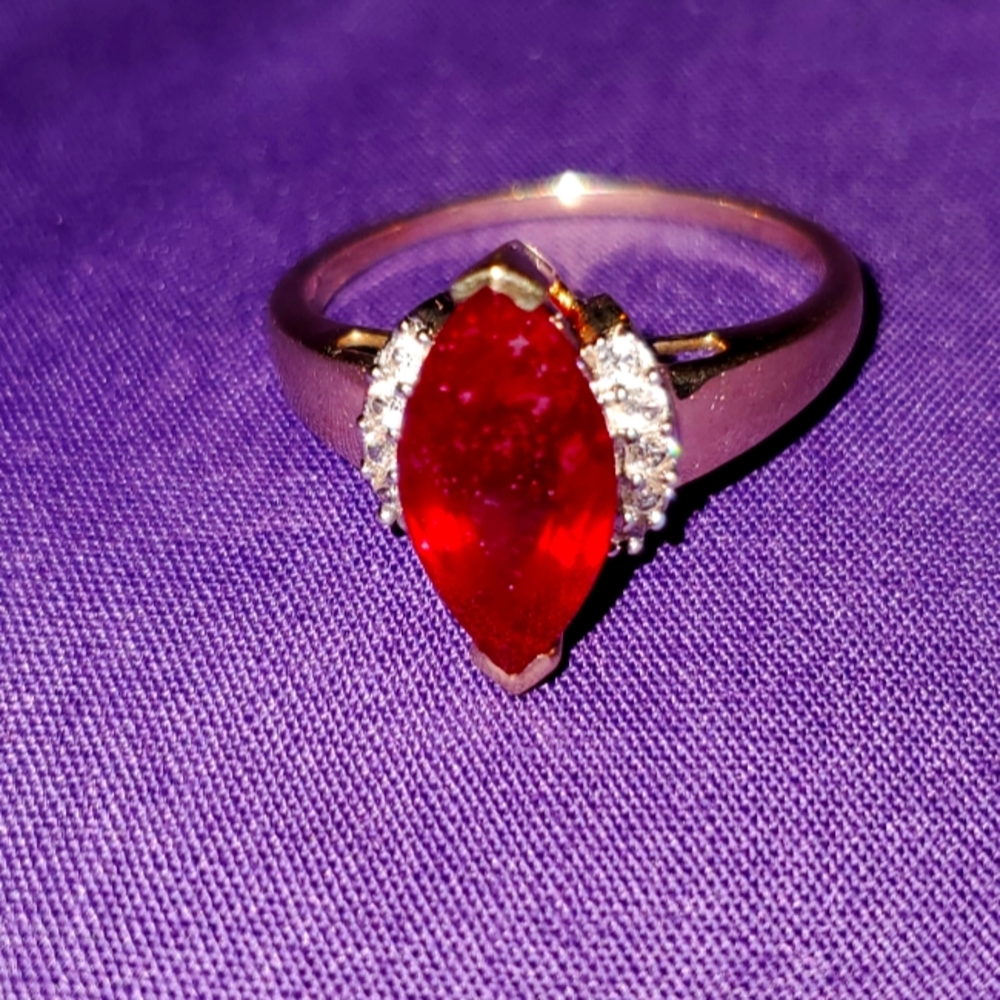 Vintage VJL Ruby & Diamond Ring
